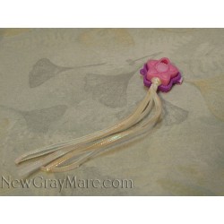 Purple Star Barrette white