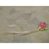 Green Flower Barrette (white)